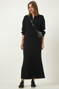 H&M Textured jersey dress- Trendyol