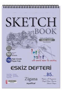 Etika Zigana B5 Spiralli Sketchbook 120 Gr. 17,3x24,5 Cm 50 Yp