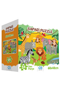 敷島ページ CA Games Safari 24 Parça 50x70cm Çocuk Yer-Zemin Puzzle Yapboz