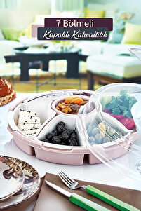 T2 World of Breakfasts セット GRİMOR Life 7 Bölmeli Çok Amaçlı Plastik Kahvaltılık Ve Çerezlik