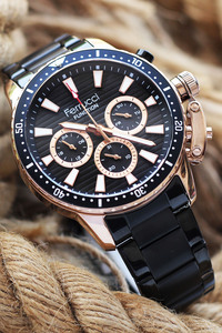 Ferrucci Function Erkek Kol Saati 3 Atm Su Geçirmez Rose/Siyah