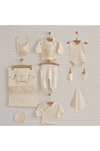 Nenny Baby Kız Bebek Ekru Organic Butterfly 10 Parça Hastane Çıkış