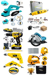 Lieber German Lüks Marangoz Seti Akülü Vidalama + Sunta Kesme +