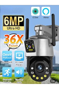 WİFİCAM 6 MP Çift Kameralı 36X Optik Zoom Büyük Kasa Ptz Wifi