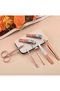 gaman Rose Gold Çantalı Taşınabilir Kişisel Bakım Seti Paslanmaz