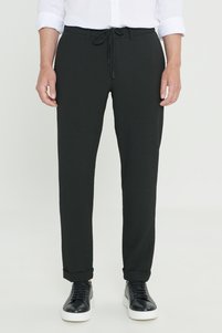 Altınyıldız Classics Erkek Siyah Slim Fit Dar Kesim Gofre Desenli