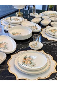 Onedekor 43 Parça Modern Gold Green Kahvaltı Takımı - Fiyatı