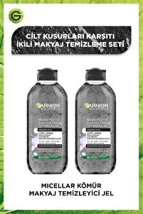 Garnier Micellar Kömür Kusursuz Makyaj Temizleyici Jel 400 ml x 2