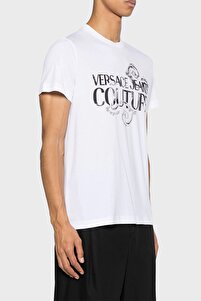 VERSACE JEANS COUTURE Logolu Bisiklet Yaka Pamuklu Slim Fit T