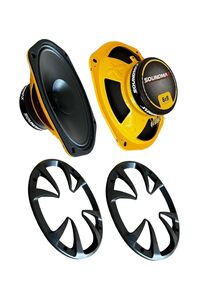 Soundmax Oval 6x9 M69xh Çifti Yeni Pro Sarı Seri Oto Midrange Ve