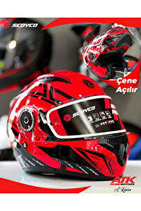 Scoyco 868 Azrael Çene Açılır Kask Motosiklet Kaskı Açılır Kask