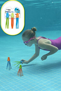 TOYFEST Speedy Squid Dive Toys Deniz Havuz 3 lü Dalış Oyuncağı