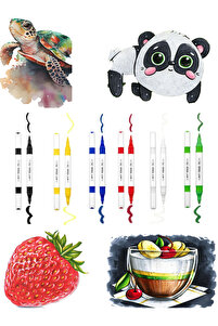 MEEDEN & AcrylicPaintPens 6点セット GLANCE ART-X Akrilik Marker 6'lı Canlı Renkler Set - Fiyatı, Yorumları