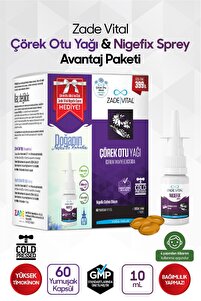 Zade Vital Çörek Otu Yağı 60 Kapsül + Nigefix Sprey 10 ml - Fiyatı