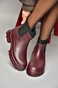 Fox Shoes T858685409 Bordo Kalın Tabanlı Yağmur Botu - Fiyatı