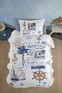 Clasy Ranforce %100 Pamuk Tek Kişilik Dört Mevsim Set Hawaii