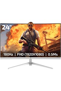 Gamepower Vivid T40 24'' 1800r Curved Rgb Beyaz 180hz 0.5ms Fhd Va