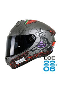 Axxis Axxıs Draken S Horrorland A2 Motosiklet Kask XL (Siyah Vizör