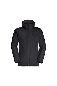 Jack Wolfskin Glaabach 3in1 Erkek Siyah Outdoor Ceketi ERKEK