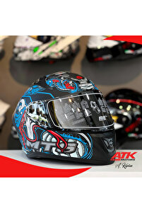 MTS M-801 Myth Blue Full Face Motosiklet Kaskı Ece-r22.06 - Fiyatı
