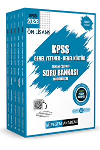 Pegem Akademi Yayıncılık 2026 KPSS Ön Lisans Soru Bankası Modüler