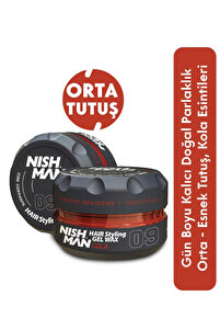 NISHMAN 09 Saç Şekillendirici Ultra Sert Parlak Wax 100 Ml