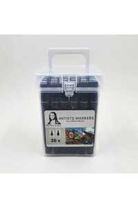 Südor Monalisa TouchBlack Çift Taraflı Marker Kalem Plastik Kutulu
