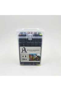 Südor Monalisa TouchBlack Çift Taraflı Marker Kalem Plastik Kutulu