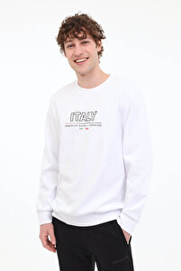 Lumberjack Ml Renato 16Itl413 5Fx Beyaz Erkek Sweatshirt