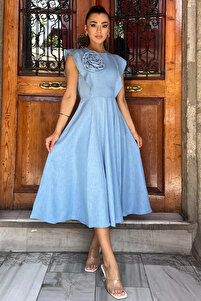 blue rose dresses The Cecilia Dress in Victorian Blue Roses 10 / Victorian Blue Roses