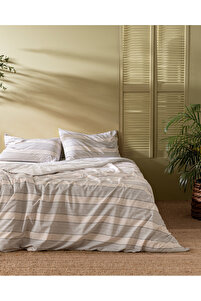 Madame Coco Marc Tek Kişilik Pamuklu Baskılı Nevresim Takımı - Gri