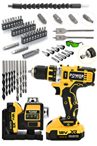 HARIセット POWER BLACK 58 Vf 5 Ah Otomatik Hizalamalı Lazer Metre Yeşil