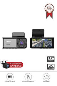 LENOVO R1-5369 Siyah 2K Wifi Araç içi Dokunmatik Ön Ve Arka Araç
