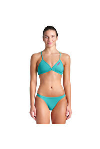 Arena Team Swim Top Tie Back Solid Kadın Beyaz Yüzücü Bikini Üstü