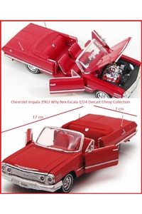 OYUNCAKSAHİLİ Chevrolet impala 1963 Klasik Model Araba 1:24