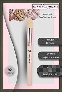 Golden Rose Nude Look Face Tapered Brush - Konik Yüz Fırçası
