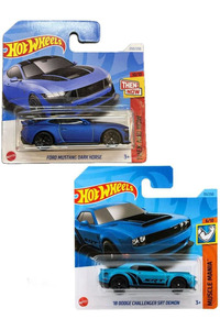 HOT WHEELS 2 Araç Hot Wheels Set - Ford Mustang Dark Horse & '18