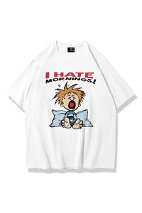 Trendiz Unisex I Hate Mornings Tshirt Beyaz - Fiyatı, Yorumları