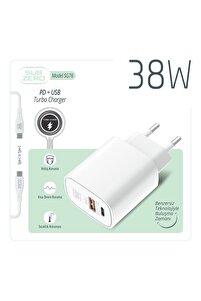 Subzero SG76 38W Usb/Pd Girişili Type-C Turbo Şarj Aleti - Fiyatı
