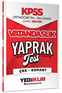 Yediiklim Yayınları 2026 Kpss Ortaöğretim Ön Lisans Vatandaşlık