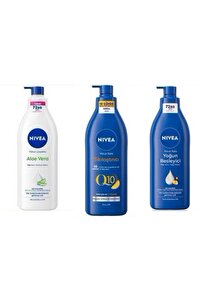 NIVEA Aloe Vera Vcut Losyonu 400ml & Vcut St Besleyici 400ml & Q10  Sklatrc Vcut St 400 ml - Fiyat, Yorumlar