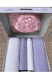 Nurpak Hazal Banyo Takımı - Nurpak 4'lü Hamam Havlu Takımı-2adet