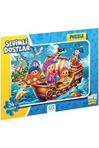 CA Games Sevimli Dostlar Lisanslı 24 Parça Çerçeveli 34x24cm Çocuk