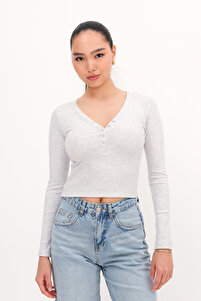 Addax Yakası Çıtçıtlı Modal T-shirt B13847-J7 - Fiyatı, Yorumları