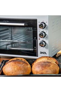 Akel Lambalı, Termostatlı, Çift Tepsili 32 Litre Midi Fırın Af280l