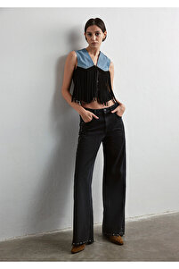 Mavi Rebecca Iconic Zımbalı Siyah Jean Pantolon 1010926-89497