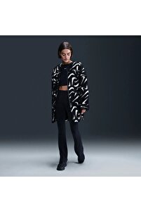 Nike Sportswear Cozy Long-Haired All-Over Swoosh Logo Lined Loose
