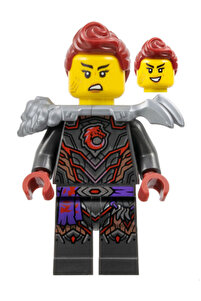 LEGO Minifigure Minifigür Ninjago Zırhlı Kızıl Saçlı Kadın Ninja
