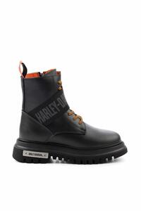 Harley Davidson Black Leather Kadın Bot & Bootie HD0777055403