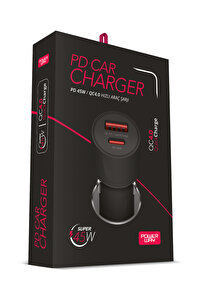 Powerway Cc40 Araç Içi Çakmaklık Hızlı Şarj Cihazı 45w Qc 4.0 Usb